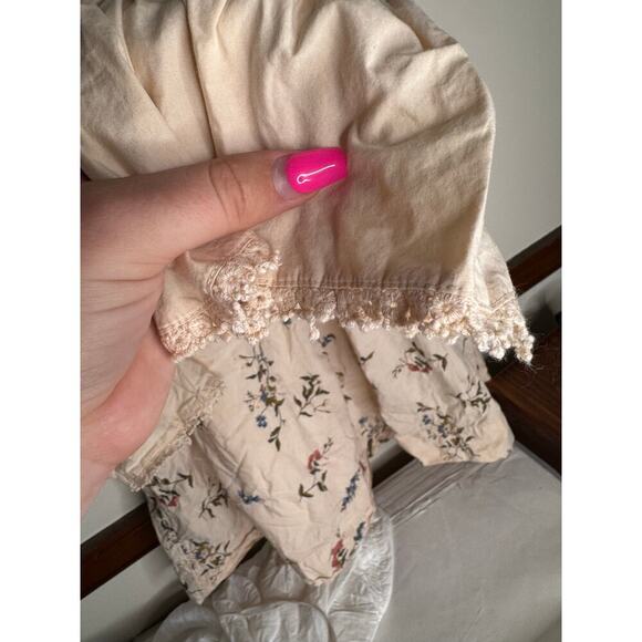 By Anthropologie Long-Sleeve Floral Embroidered Mini Dress Large Country Concert - Picture 6 of 6